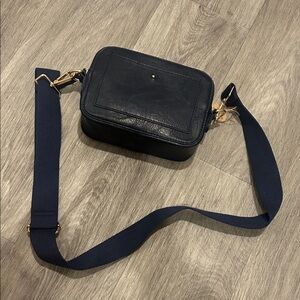 Navy Blue Camera Crossbody Bag